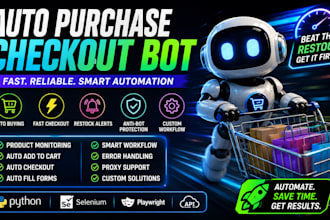 make auto purchase bot, checkout bot, pokemon bot, auto buying bot, shopping bot