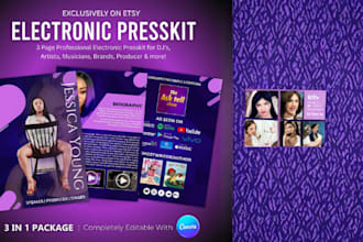 design influencer media kit, epk, press kit, social media kit and ugc media kit