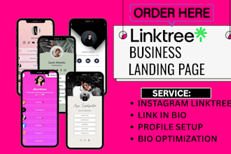 design linktree customize bio link instagram business account