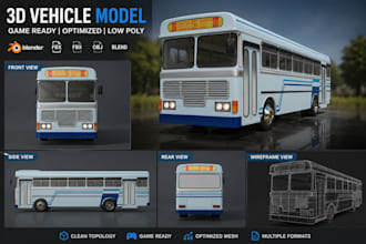 create custom 3d vehicle models in blender for games and visualization