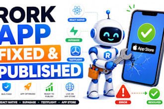 fix rork ai app react native expo supabase eas build app store testflight dating