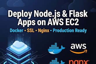 deploy your nodejs or flask app on AWS ec2 with docker SSL and nginx securely