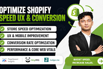 optimize shopify store speed UX conversion rate pagefly tinyimg seowill tapita