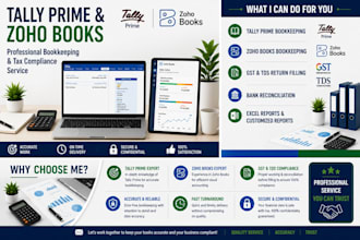 do tally bookkeeping, gst and tds return filing