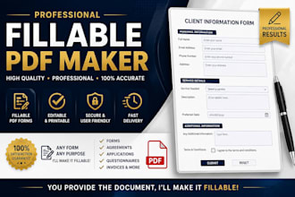 create interactive fillable PDF forms with auto fields