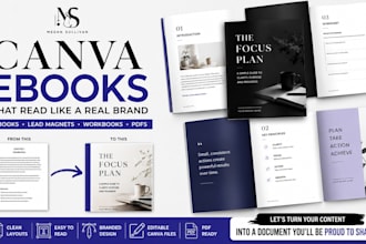 design a canva ebook, lead magnet, workbook or PDF document