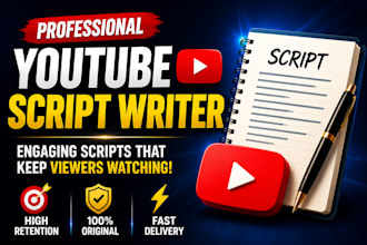 write engaging youtube video scripts and content
