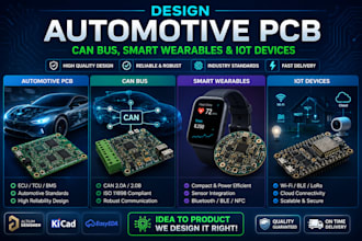 design automotive pcb, can bus, smart wearables and iot devices