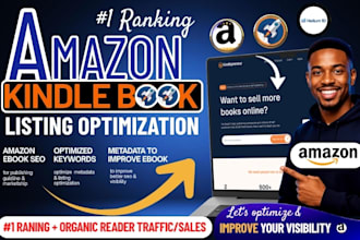 amazon ebook SEO, optimize keywords, category, metadata to improve ebook ranking