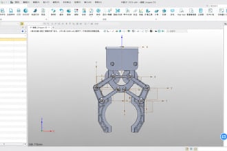 create robotic gripper parallel jaw, custom end effector mechanism in solidworks