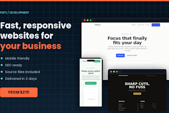 develop a responsive business website or landing page