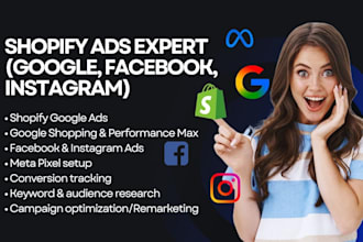 boost shopify sales with shopify google ads, shopify facebook and instagram ads
