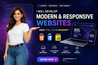 create pixel perfect responsive HTML CSS javascript website