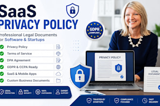 draft saas privacy policy terms of service dpa agreement for software startup