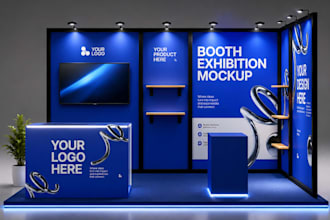design trade show booth, exhibition stand, backdrop, kiosk and booth graphic