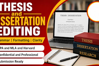 proofread, humanize and format your thesis or dissertation in apa 7, harvard