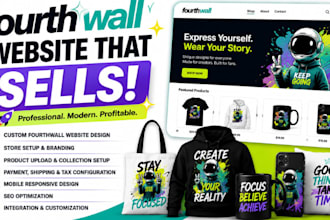 design fourth wall website setup fourthwall store setup fourthwall pod merch