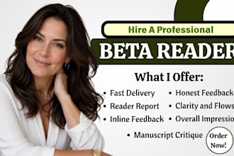 beta read romancer thriller novel fiction book formatting