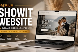 design a premium custom showit website for photographers and creatives