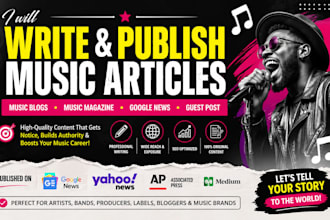 music article writing publish music magazine music blog google news guest post