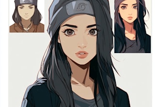 draw your portrait in anime or manga style