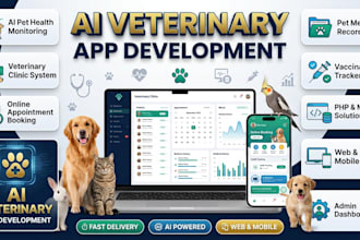 build ai veterinary app pet health monitoring clinic booking php pet care system