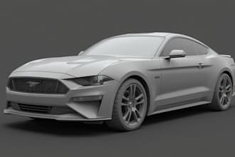 do 3d car modeling, custom car, rc car, police car, blender car for 3d printing