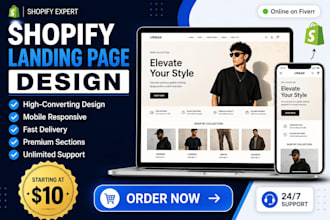 build shopify store design or shopify droppshiping website