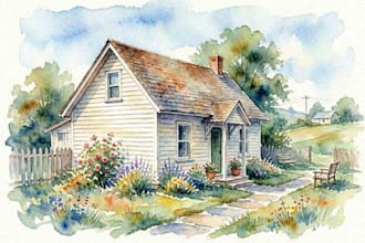 do watercolor house painting