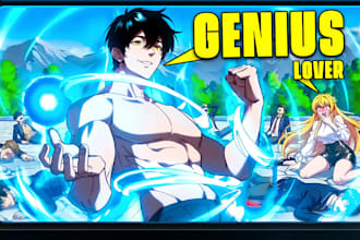 design manga manhwa anime thumbnails for youtube