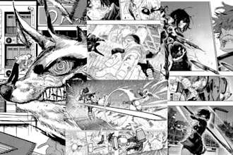 draw comic manga art, manga illustration, anime manga drawing, as a manga artist