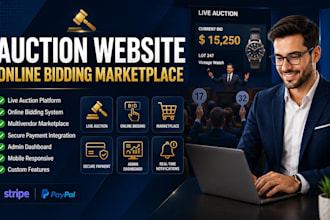 build auction website online bidding marketplace website multivendor website