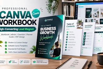 design canva workbook and lead magnet pdf for coaches