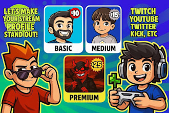 make potrait pfp avatar icon for youtube, twitch, vtuber