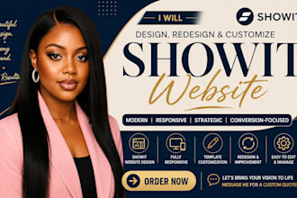 customize showit website, design and repair showit website professionally