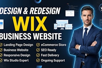 design wix business website wix website development  responsive wix website