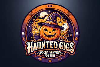 do professional custom made halloween, scary, horror logo