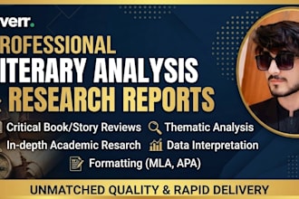 write professional literary analysis and research reports
