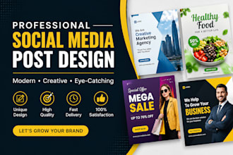 create professional social media post design