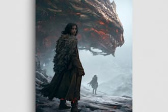 draw fantasy custom illustration