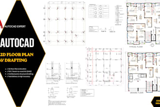 do civil autocad drafting and structural 2d drawing
