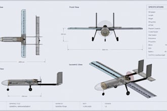 design drone uav cad frame, payload mount quadcopter chassis cnc in solidworks