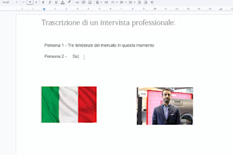 trascrivo in italiano i tuoi file audio e video in testo