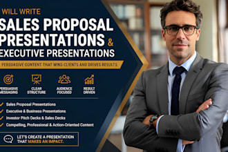 write a sales proposal presentation and executive presentation