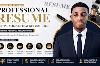 craft an ats legal, lawyer, attorney resume and CV