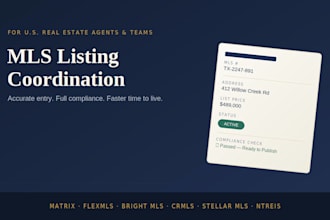 provide mls coordination for real estate agents and brokers