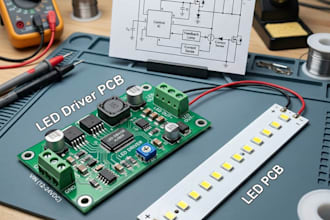 design led driver pcb, led pcb and power electronics circuit
