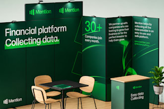 design trade show booth, exhibition stand, backdrop and booth graphics