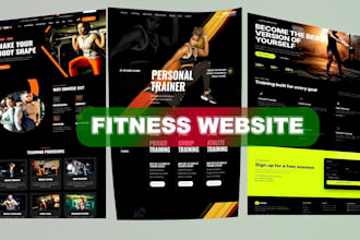 build fitness website for gym, personal trainer and nutritionist