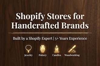 build a professional shopify store for your hand crafting and design business